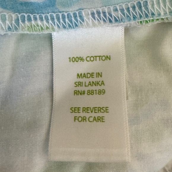 Lilly Pulitzer Callahan Shorts, Let's Cha Cha Blue & Green Pattern, Size 4 - Picture 6 of 7